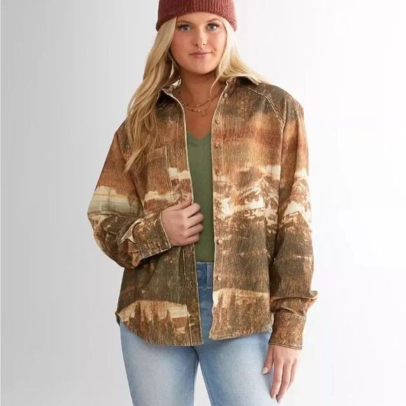 Gilded Intent Landscape Corduroy Shirt, size SMALL - Picture 12 of 12